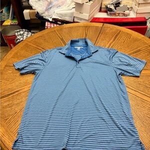 Greg Norman Collection Blue Striped Polo Shirt